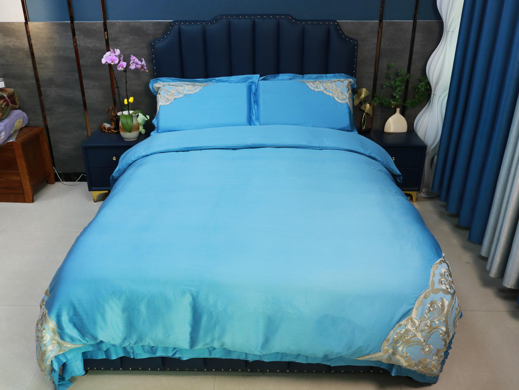  萊賽爾天絲（sī）四件套 天藍色